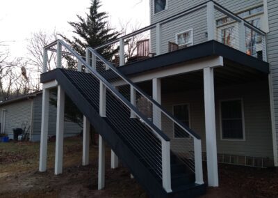 A beautiful white-black painted building